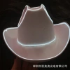 Amazon DIY Christmas LED cowboy hat, LED light hat, EL cold light cowboy hat, Christmas top hat, bride hat details Picture